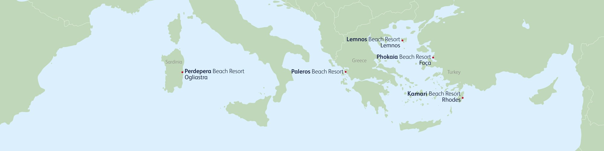 Map of our summer resorts